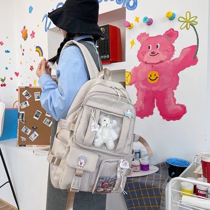 Balo đi học ulzzang nữ đẹp thời trang giá rẻ màu pastel nhẹ nhàng xinh xắn