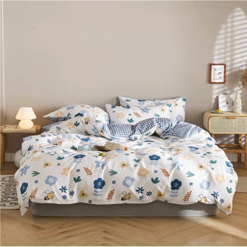 [ MIỄN SHIP ] - Bộ set 4 món chăn ga gối cotton korea cao cấp mềm mịn CÓ CHĂN CHẦN BÔNG  - KHÔNG VỎ ÔM | BigBuy360 - bigbuy360.vn