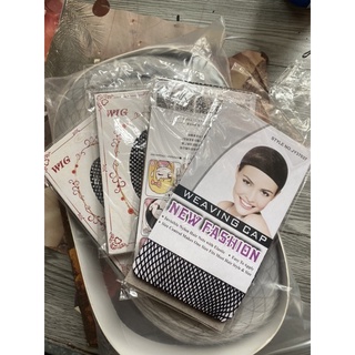 Wig cap đen cosplay-Lưới đội tóc giả siêu co dãn Rờ rờ