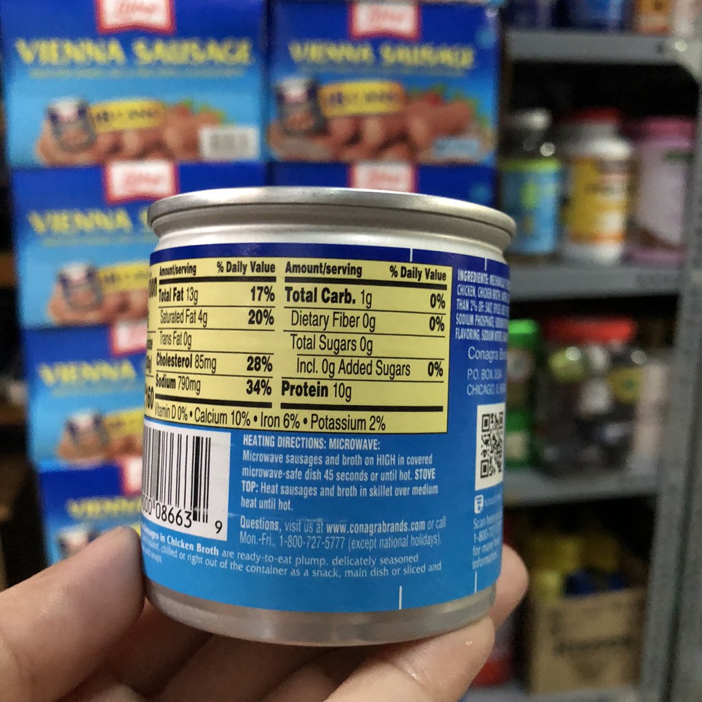 [Mã 77FMCGSALE1 giảm 10% đơn 250K] ❤️ [Date 2023] 1 hộp Xúc xích Libby's Vienna Sausage 130g Mỹ | BigBuy360 - bigbuy360.vn