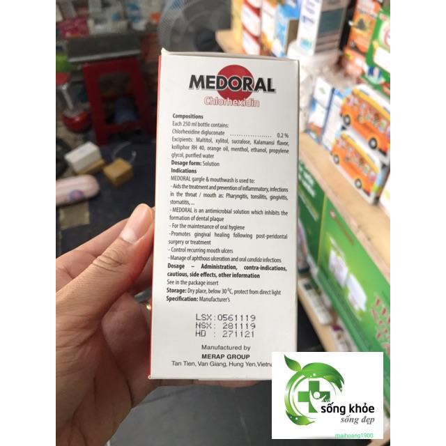 SÚC MIỆNG MEDORAL CHAI 250ml-kháng khuẩn, hết nhiệt miệng