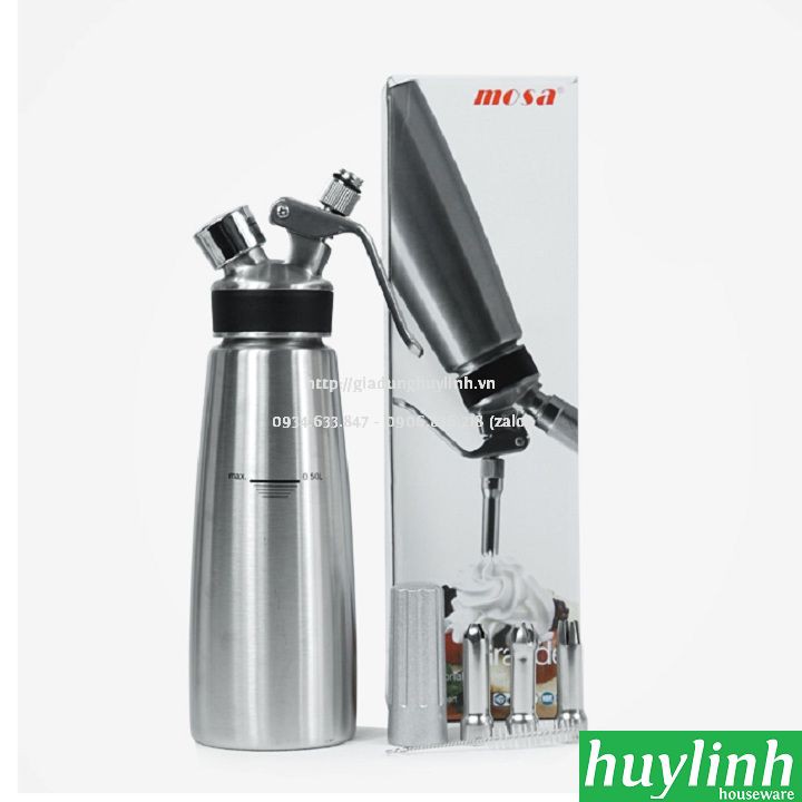 Bình xịt kem tươi Mosa 0.5 lít và 1 lít