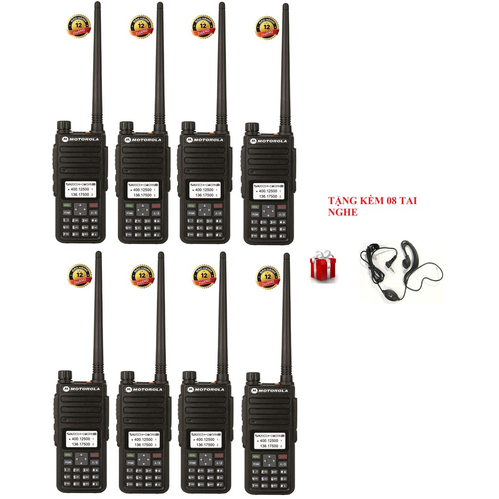 Bộ 8 Bộ Đàm Motorola UV-CP1895IS (Công suất lớn siêu mạnh, Băng tần kép-Dua Band, DTMF, Cự ly liên lạc siêu xa)