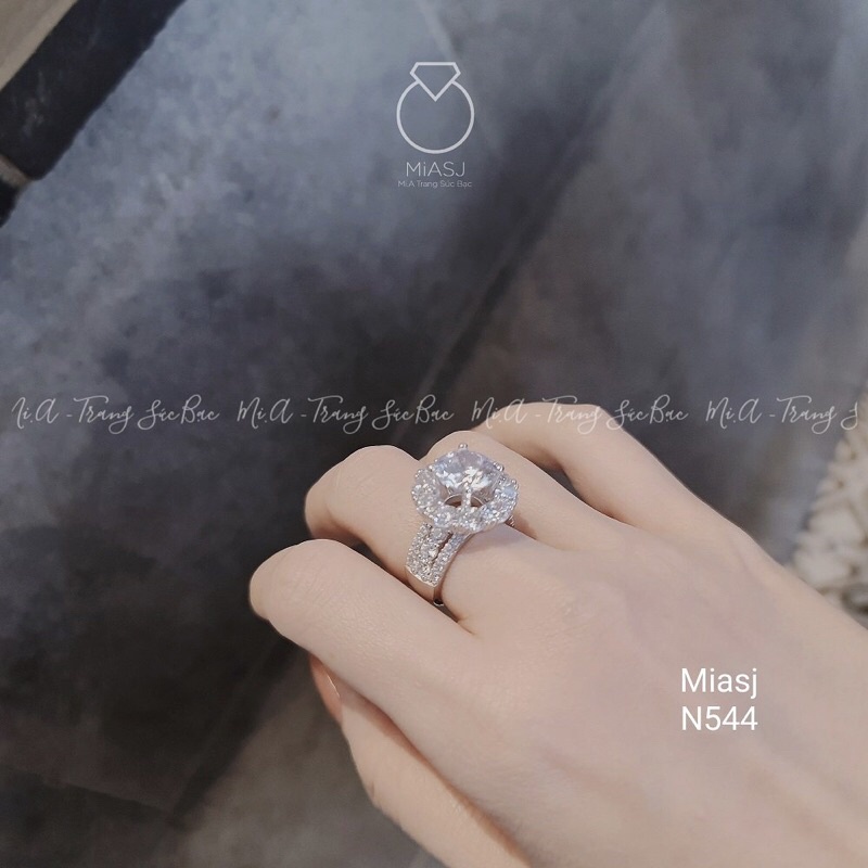 Nhẫn nữ bạc Ý S925 MiASJ nạm đá Cz cao cấp N544