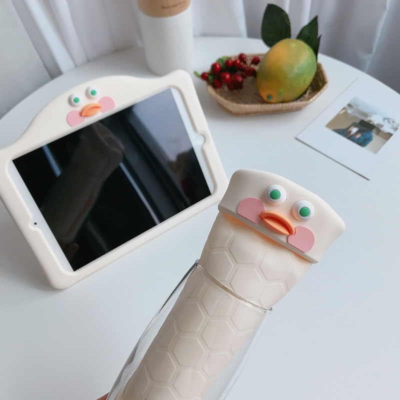 Cover For iPad 9.7 2018 2017 10.2 7th Pro 9.7 10.5 Air 1 2 3 Beige Cartoon Hyaluronic Duck Shape Case Ipad mini 1 2 3 4 5 Silicon Soft Cover | BigBuy360 - bigbuy360.vn