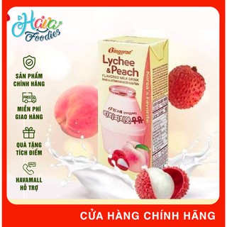 [DATE MỚI NHẤT] Sữa Vị Đào&Vải Binggrae Hộp 200ml