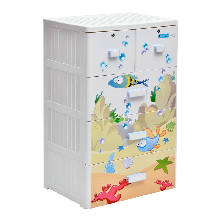 Tủ Quần Áo Trẻ Em Pucca 4 Tầng Song Long