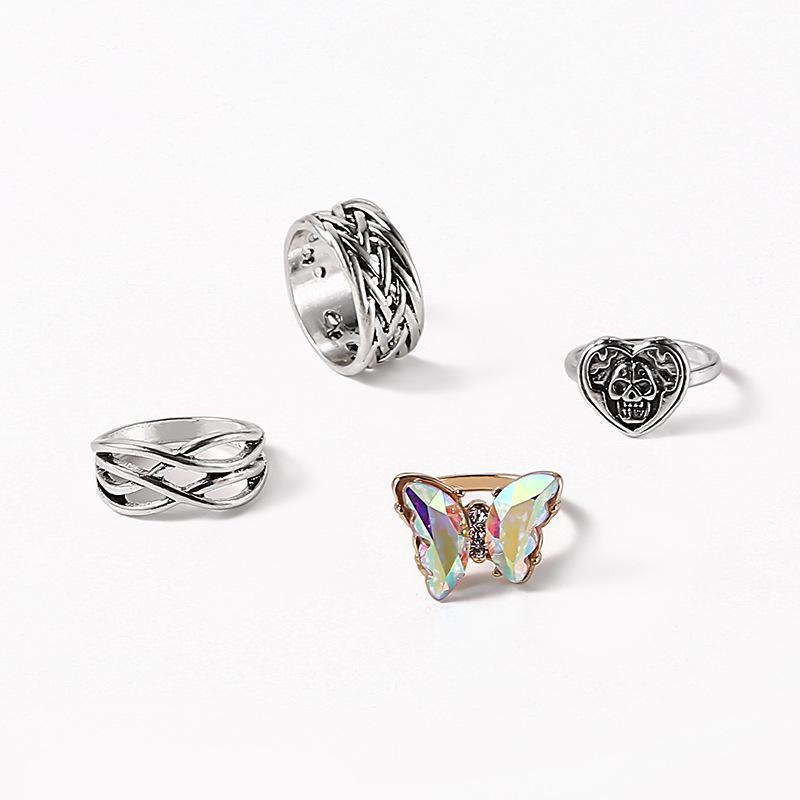 Set 4 Nhẫn Đeo Khớp Ngón Tay Thời Trang Nữ