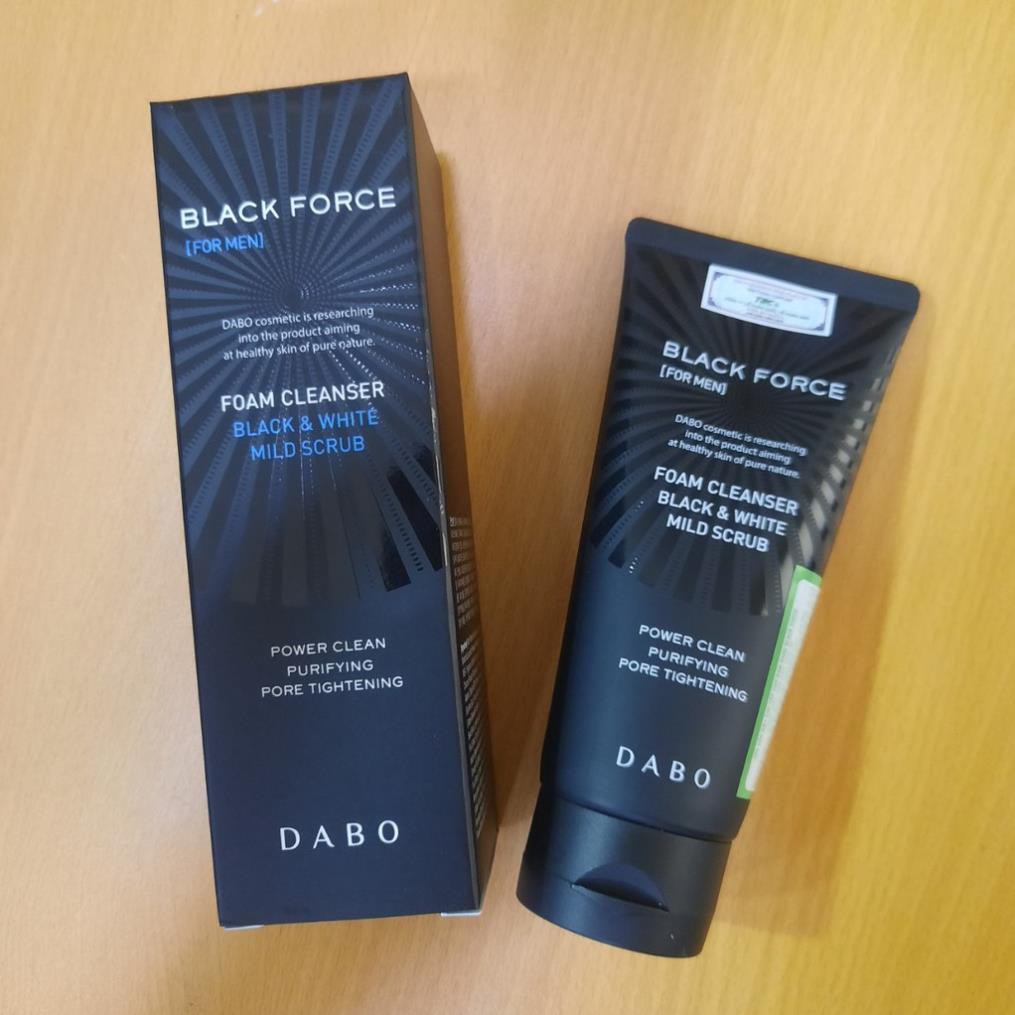 Hàng chính hãng - Sữa rửa mặt dành cho nam Dabo Black Force Black 120ml