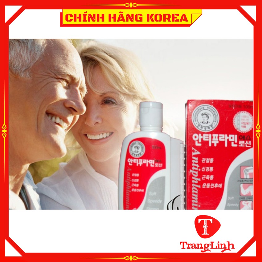 Dầu nóng hàn quốc Antiphlamine chính hãng, hộp 100ml - tranglinhkorea