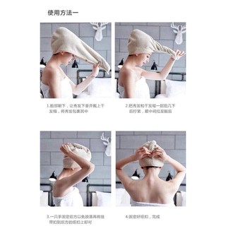 Khăn quấn đầu làm khô tóc
