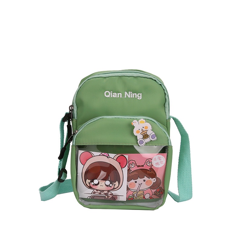 Túi Đeo Vai Mềm Mại Nhỏ Xinh Họa Tiết Hoạt Hình Phong Cách Vintage Cho Nữ Sinh