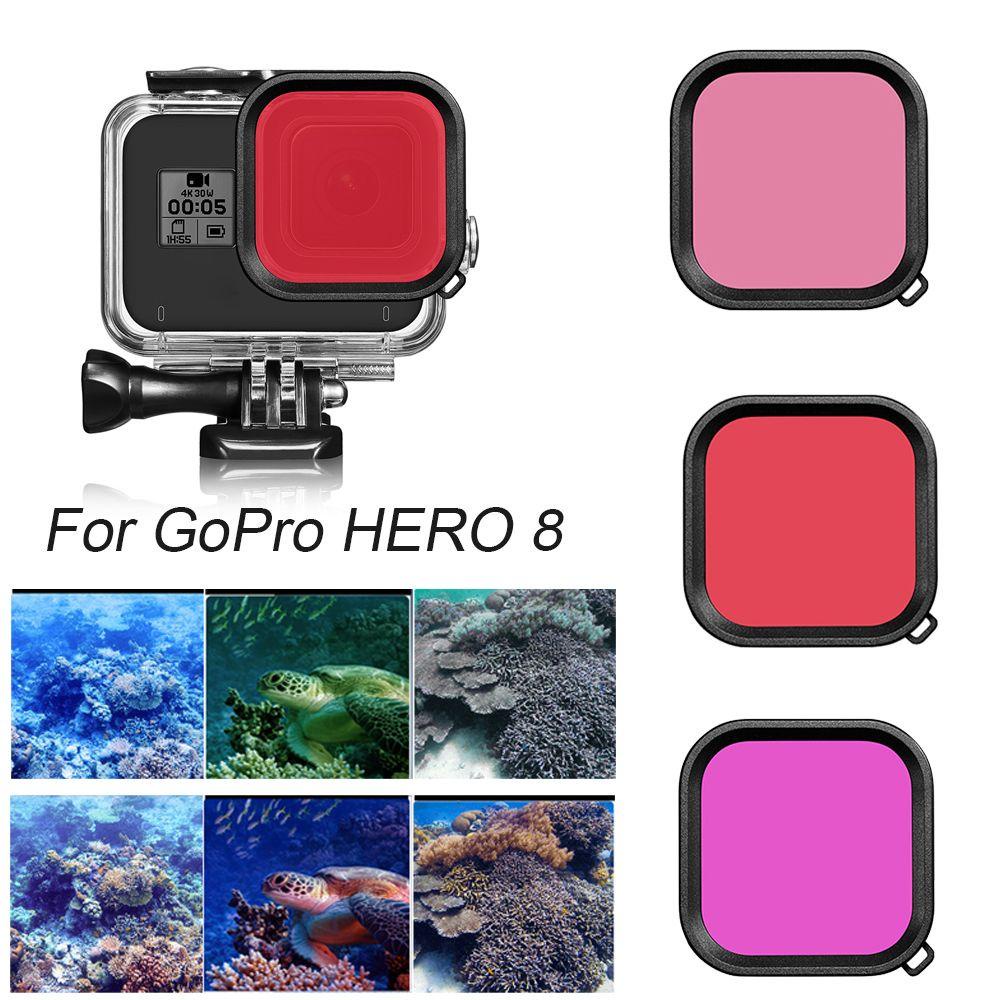BEBETTERM Bộ Lọc Màu Sắc Hồng Tím Cho GoPro HERO 8