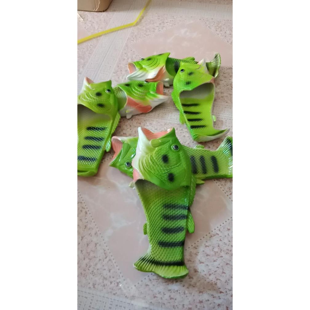 Dép cá chép Dép cá Rô Phi màu xanh màu cam màu xám đủ size 24-45