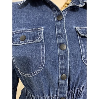 Áo Jeans tay dài ôm eo size M