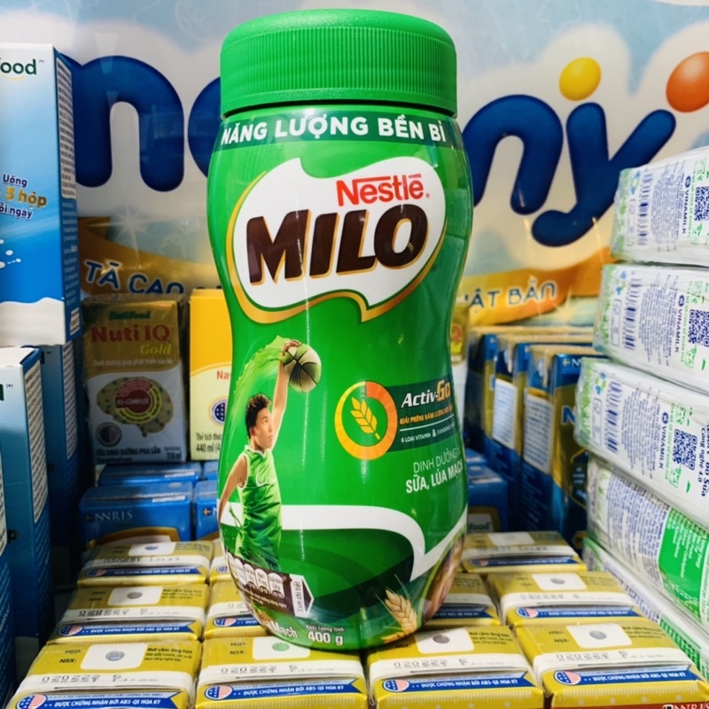 Sữa bột Milo Active Go 400G Ca cao lúa mạch