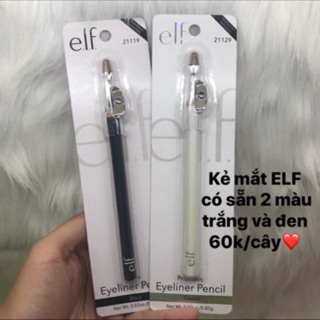 Kẻ mắt ELF Eyeliner Pencil màu đen và trắng