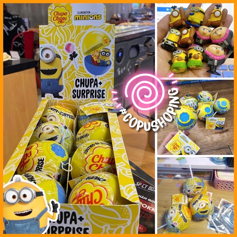 Kẹo mút Chupa Chups mô hình Minions Otto sự trỗi dậy của Gru que 12g