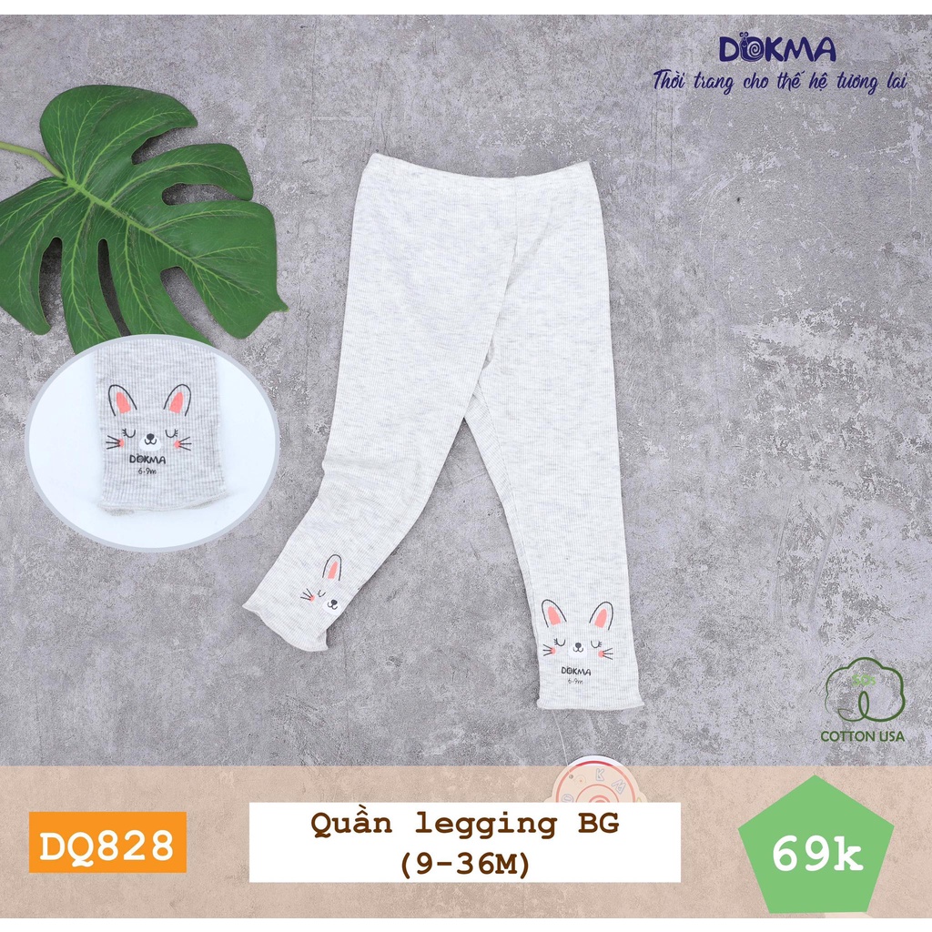 (6-36M) Quần legging tăm mỏng cho bé gái - DOKMA