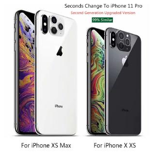 Miếng dán ống kính camera bằng kim loại giả iphone 11 pro max cho iPhone X XS MAX