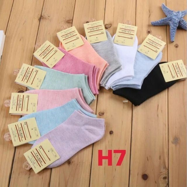 Sỉ 10 đôi tất nữ cổ ngắn xuất  Nhật