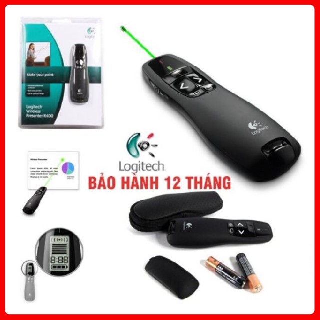 Bút trình chiếu Logitech R400 - BH 12 Tháng