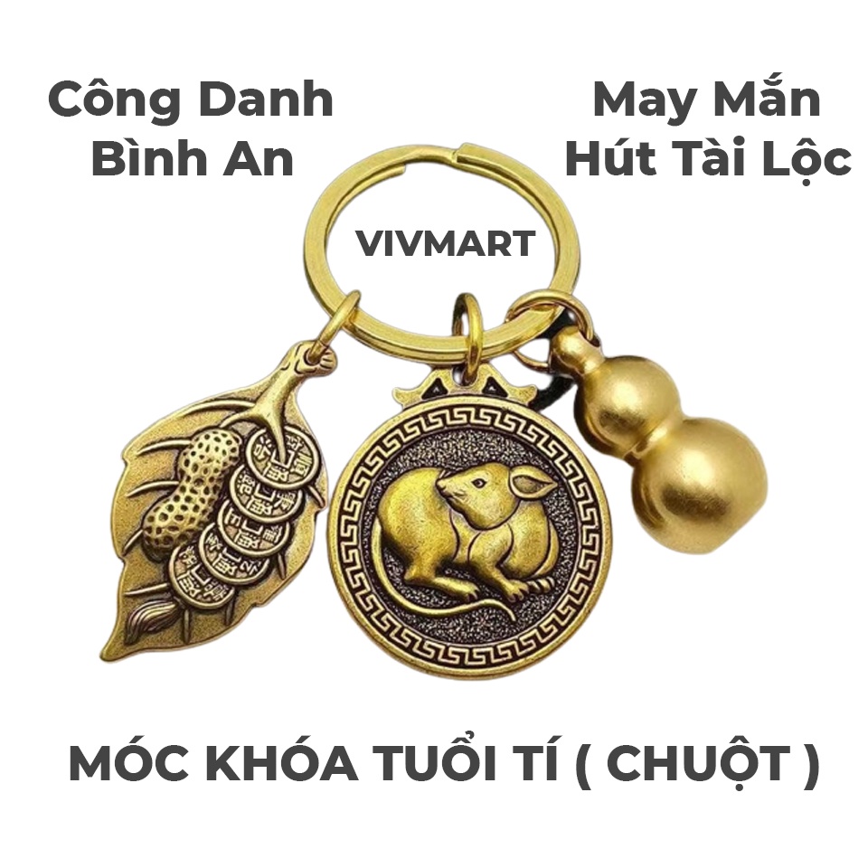 ✅ MÓC KHÓA XE MÁY Ô TÔ 12 CON GIÁP PHONG THỦY THEO BẢN MỆNH