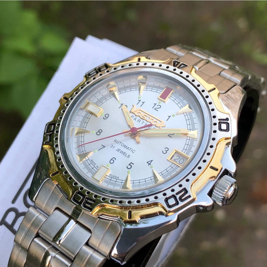 Đồng hồ Nga Vostok Partner 301103. Đồng hồ nam Vostok máy cơ Automatic, size mặt 40, chống nước 3 ATM