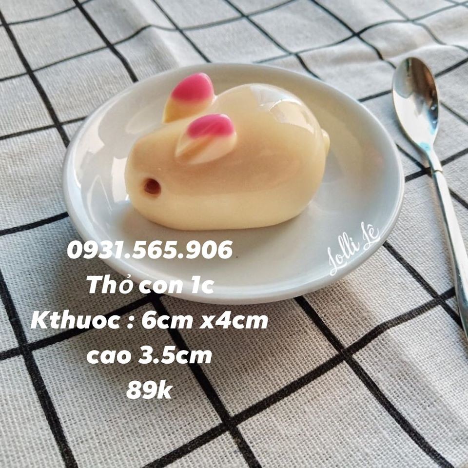 Khuôn Silicone động vật Vĩ Thỏ Con 5 Cm 6 Thỏ vĩ heo ú 6 con