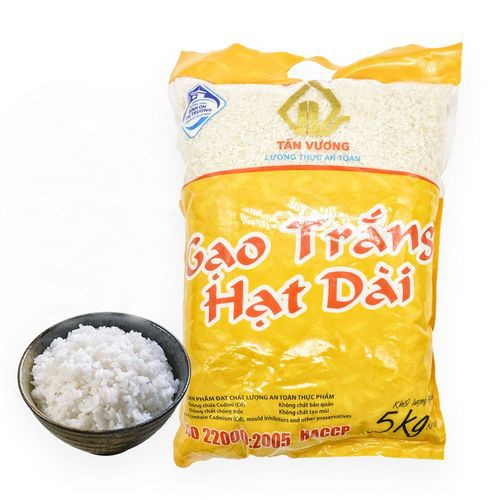 Gạo Trắng Hạt Dài Tấn Vương 5kg