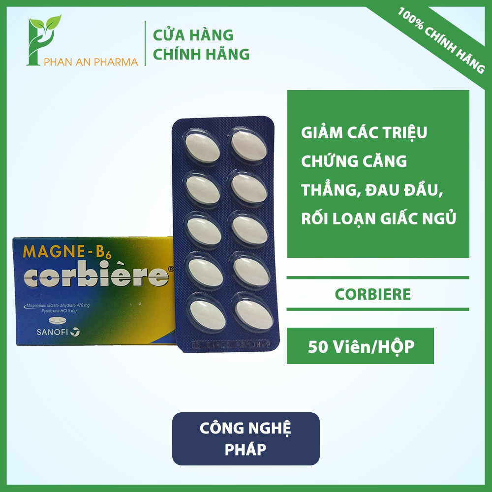 Magne-b6 corbiere giảm các triệu chứng căng thẳng, đau đầu, rối loạn giấc ngủ CN169