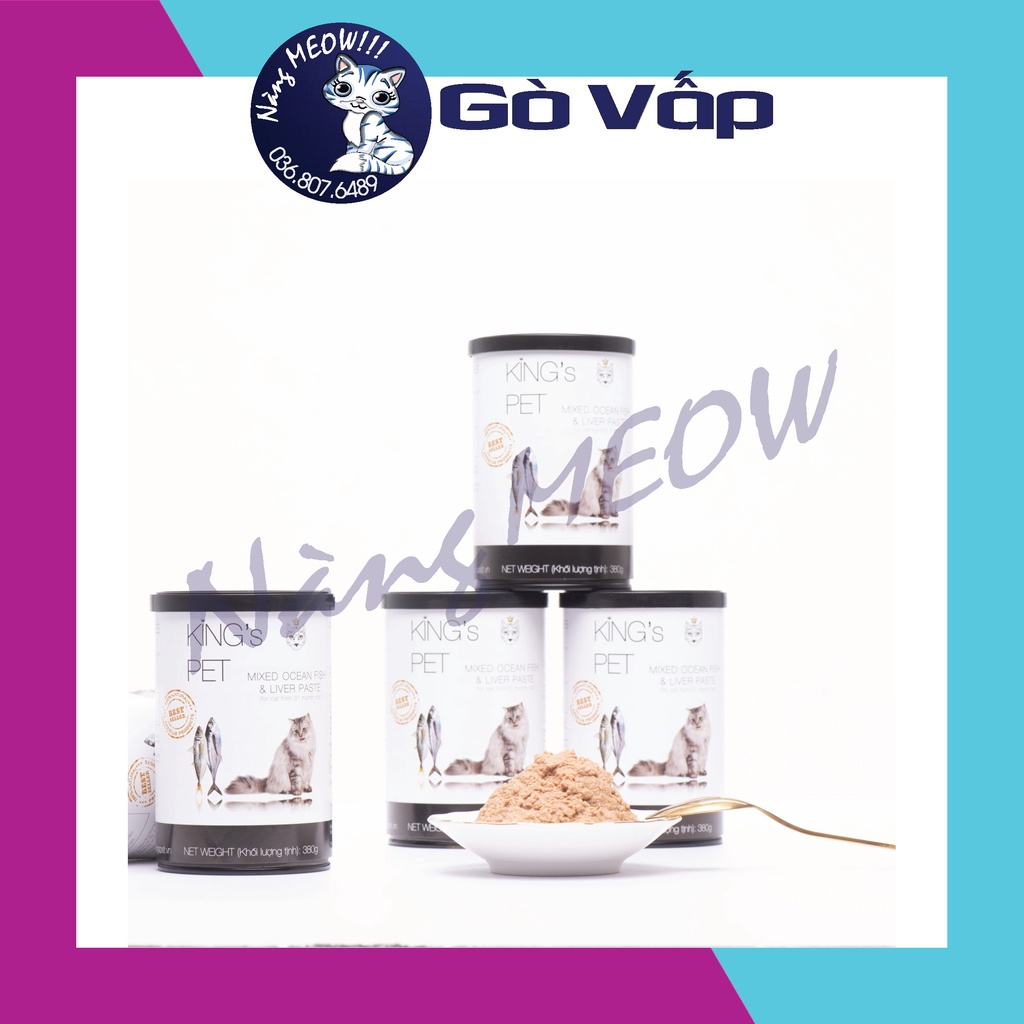 Combo 6 LON PATE 380G KING’S PET – DÀNH CHO MÈO TỪ 1 THÁNG TUỔI
