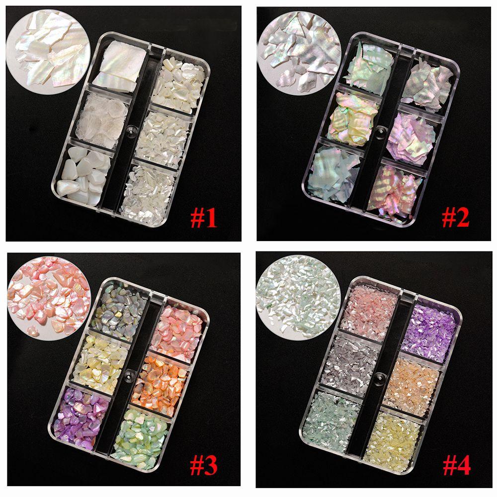 NIUYOU Hạt Charm Tự Nhiên Đính Móng Tay Nghệ Thuật