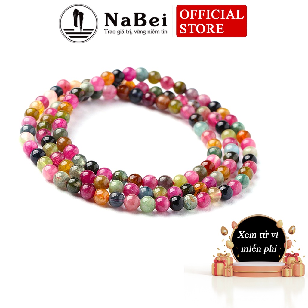 Chuỗi Vòng Tay Tourmaline Đa Sắc Tự Nhiên Phù Hợp Cho Mệnh Kim, Thủy, Hỏa, Thổ, Mộc NB85 - Phong Thuỷ NaBei Store