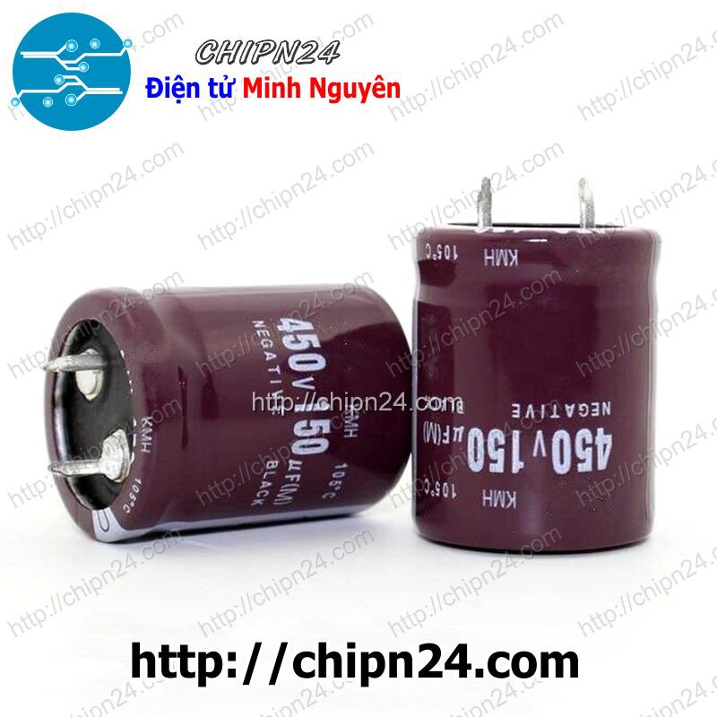 [1 CON] Tụ hóa 150uF 450V (25x30mm)