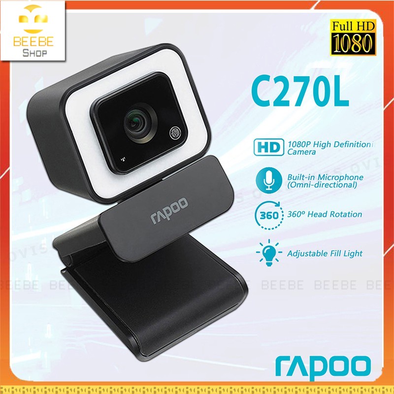 Webcam Họp Trực Tuyến, Lấy Nét Tự Động HD 1080p, Góc Siêu Rộng 105°, Giảm Tiếng Ồn Kép