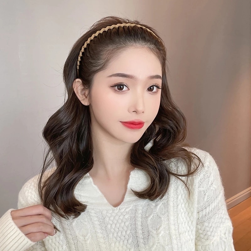 Băng Đô Cài Tóc Màu Trơn Phong Cách Vintage Thời Trang Đơn Giản