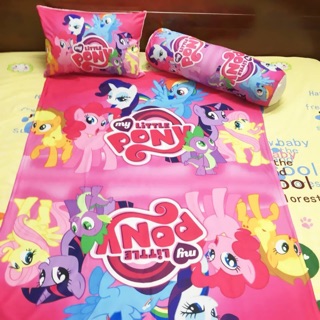 Combo gối nằm gối ôm (kèm ruột) và chăn Pony cho bé 3-5 tuổi