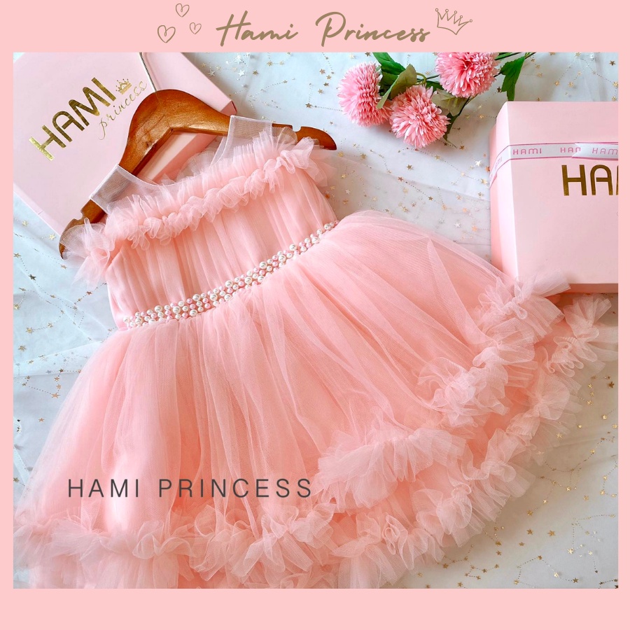 Váy Công Chúa Mây Bồng Bềnh Dễ Thương Cho Bé Gái HAMI PRINCESS ❤️ Tặng Kèm Phụ Kiện