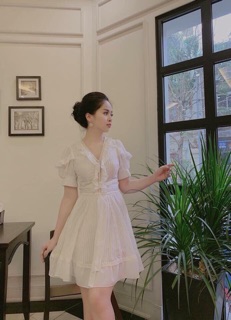 ĐẦM XÔ REN TRÒN NỮ TÍNH