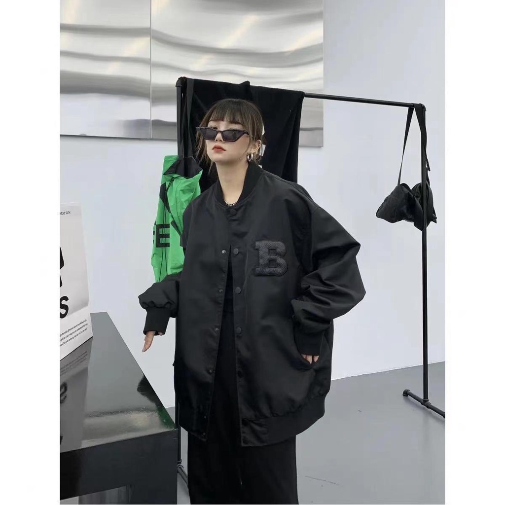 Áo Khoác Bóng Chày Dáng Rộng Đơn Giản Phong Cách Mỹ Hàng Mới Bán Chạy Dành Cho Bạn Nữ