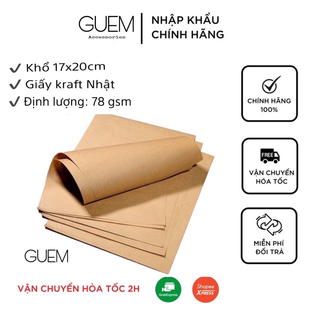 Giấy xi măng loại dày mịn nhỡ cắt sẵn 16x20cm dùng gói hàng tiêu chuẩn, gói thực phẩm tiện lợi, làm túi