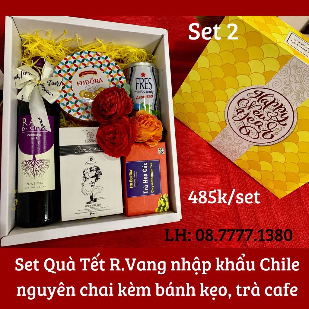 Hộp quà tết sang trọng kèm túi giấy, quà tết Vang nhập khẩu nguyên chai Chile |SHOPRUOUVANGUYTIN.STORE | BigBuy360 - bigbuy360.vn