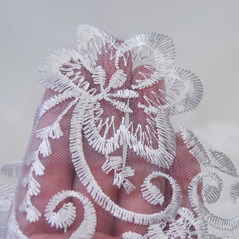 Khăn đội đầu cô dâu vải ren hoa 150cm sang trọng