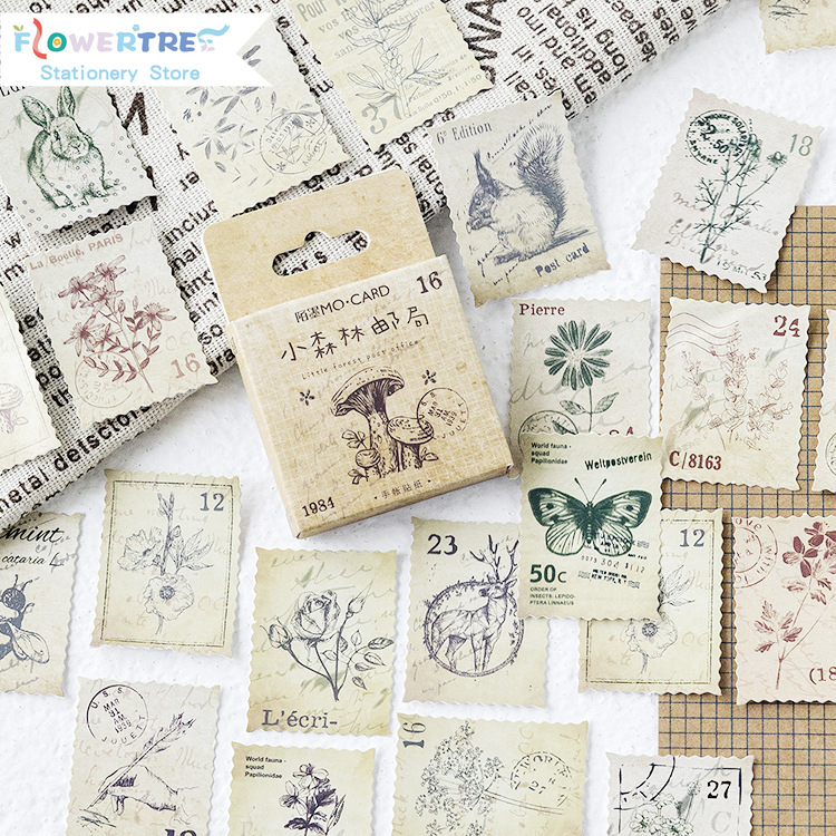 Flowertree Sticker Bộ 46 hình dán trang trí chủ đề khu rừng