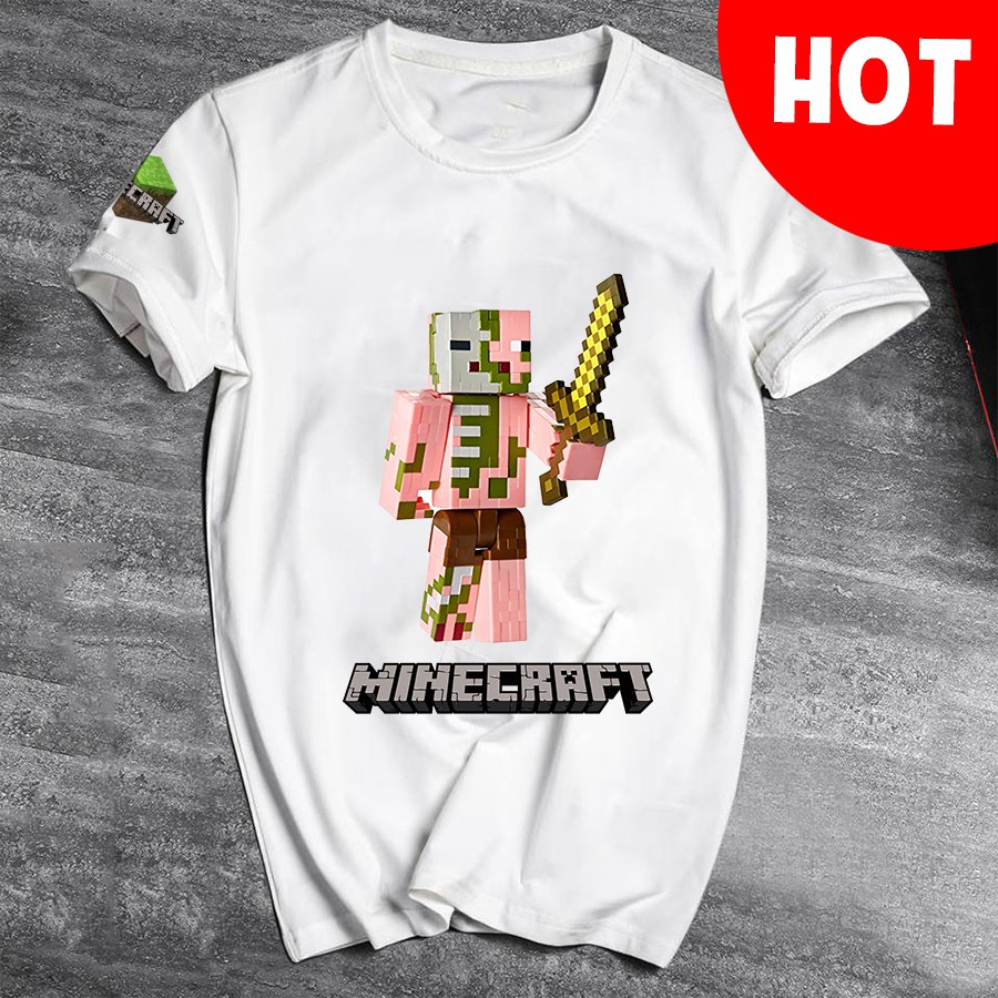 áo thun MineCraft đẹp giá rẻ cực HOT khuyến mại khủng dành cho các fan