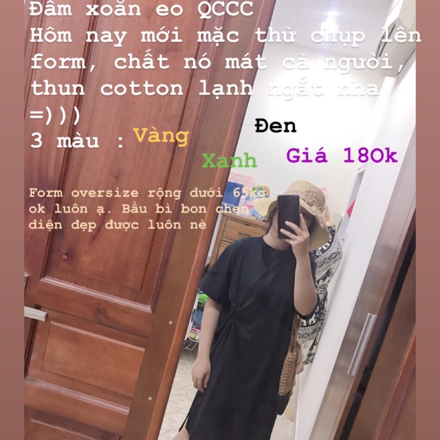 Đầm xoắn eo