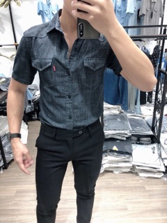 Sơ mi bò cộc tay nam