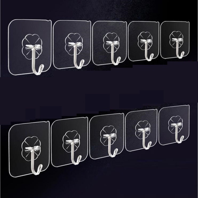 COMBO10 Móc dán tường INOX không gỉ loại cực tốt, móc dán nhà tắm chịu lực 5kg