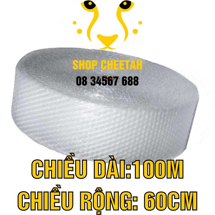 Xốp nổ bọc hàng – Dài 100M x Rộng 60CM – Màng xốp bóp nổ – Màng bong bóng khí – Màng giảm chấn – Xốp bóng khí – Xốp hơi